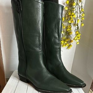 Free People Montage Tall Green Pull-on Boots